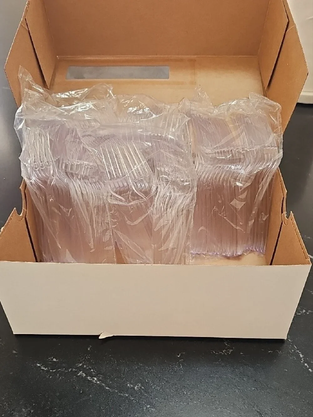 Clear Plastic Disposable Forks by